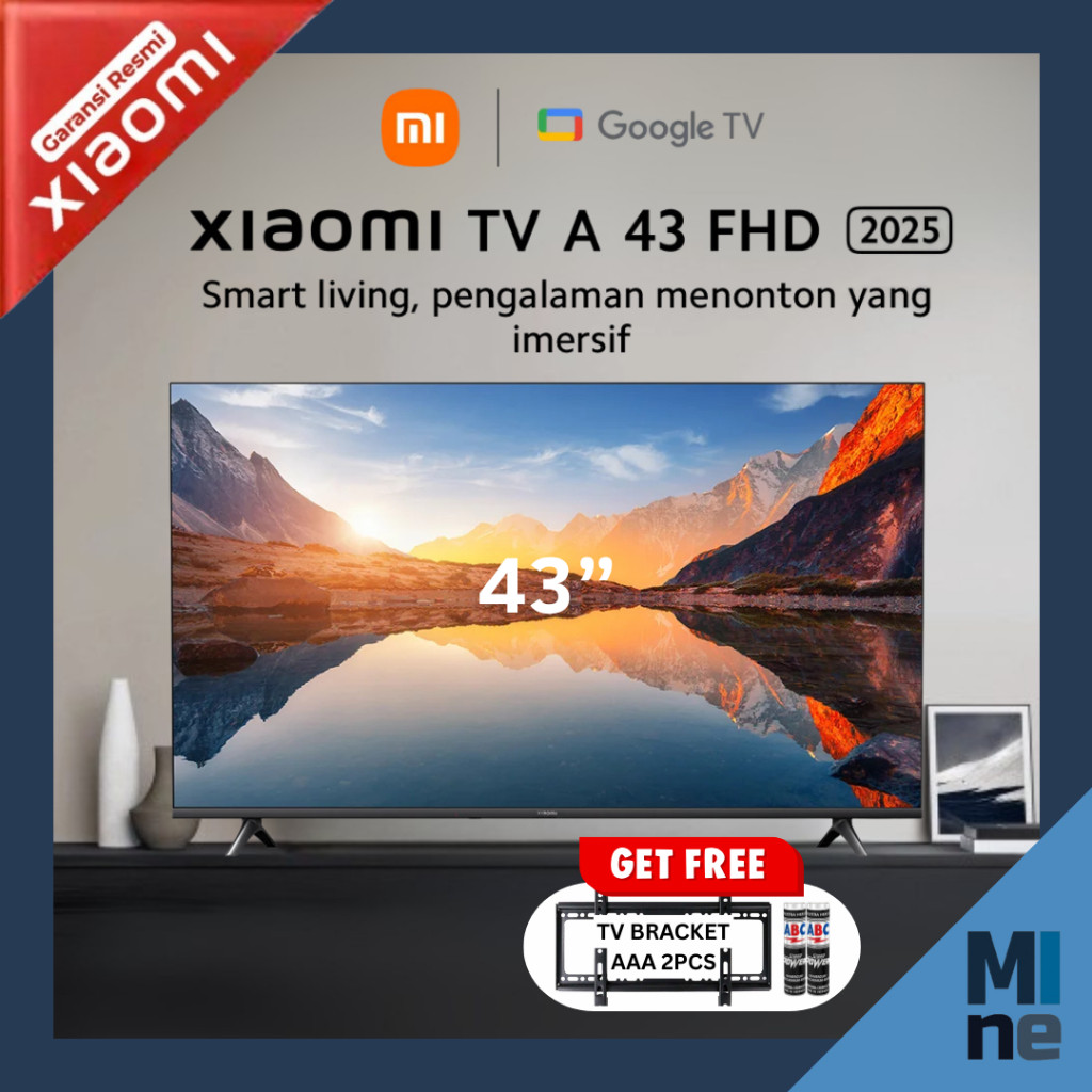 Xiaomi Google TV 43" A 2025 FHD 60Hz HDMI Dolby Audio DTS:X Smart TV 43Inch Televisi 43 Inch