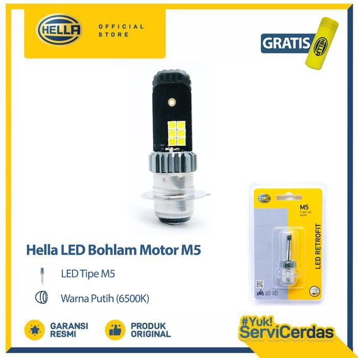 Bohlam Motor LED Hella M5 9 - 80V 6500K - Lampu Motor