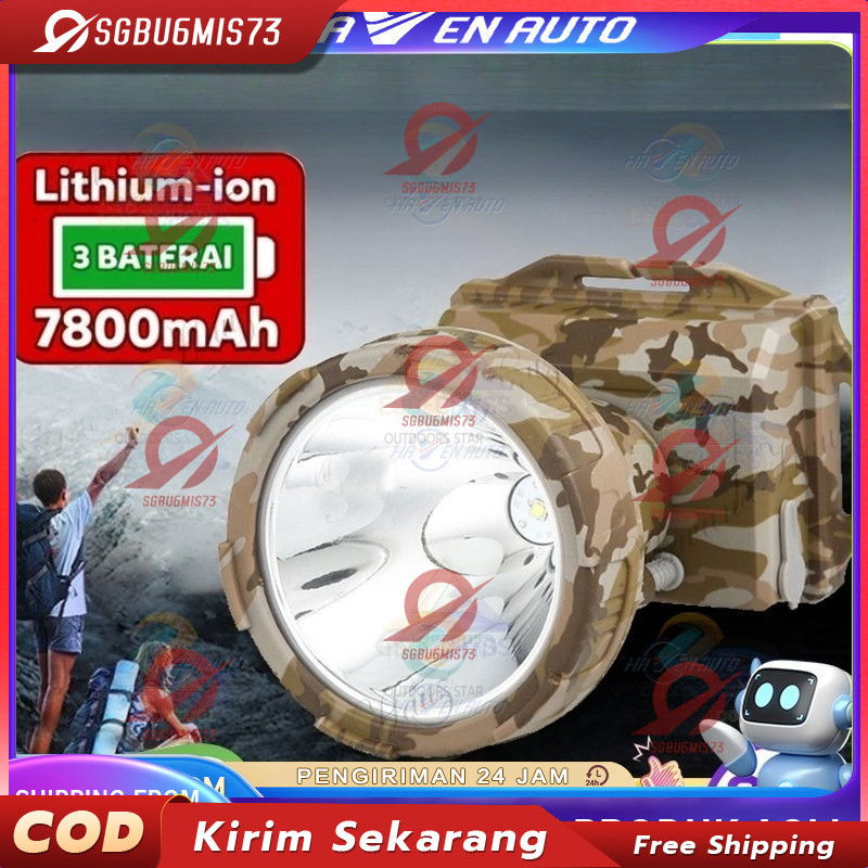 Senter Kepala Cas Dony Ms 309 Sobig 30 Watt 30w 30 w Qled Led t6 Murah Super Terang Murah Sintar Don