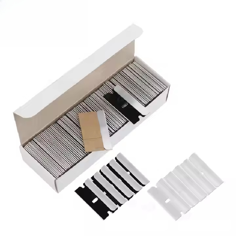 Metal Steel Razor Blade Scraper Safety Straight Single Edge Razor Blades 100 Pack