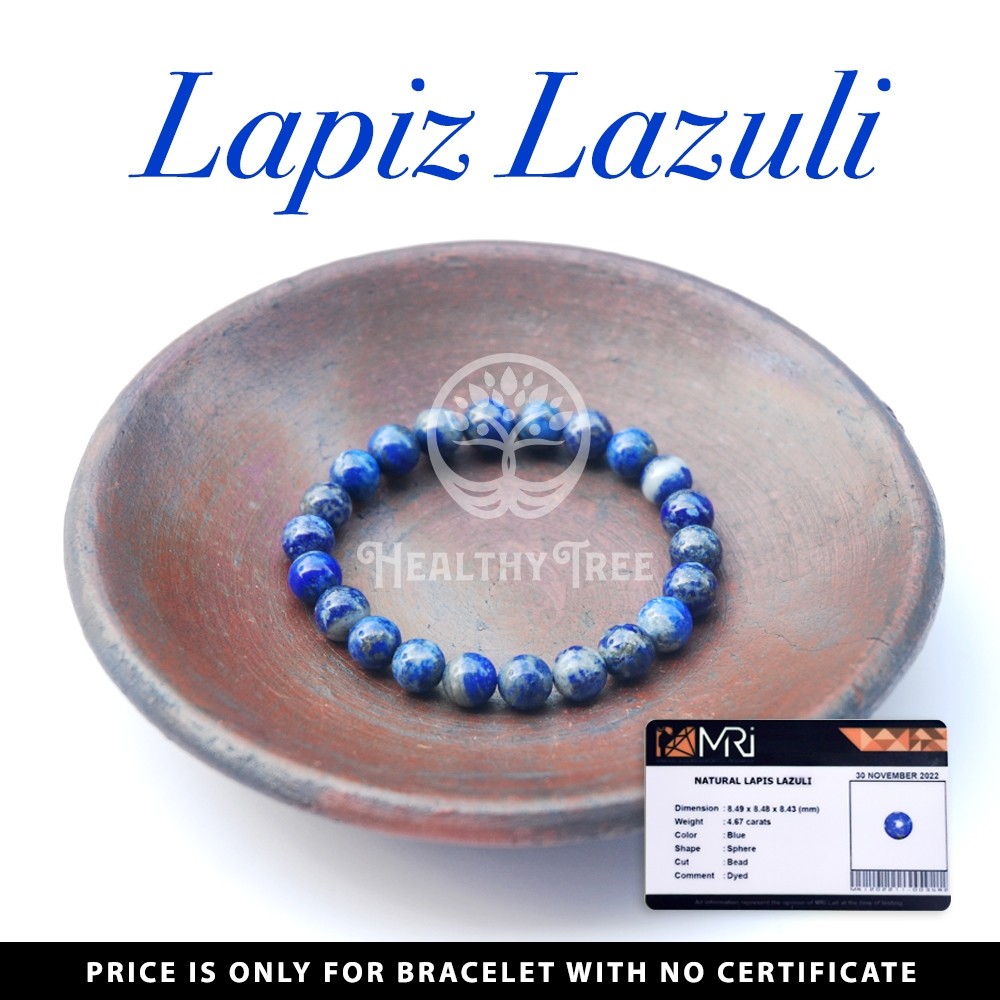 Gelang Batu Natural Kristal Afghanistan Lapis Lazuli GRADE AA (HIGH QUALITY)