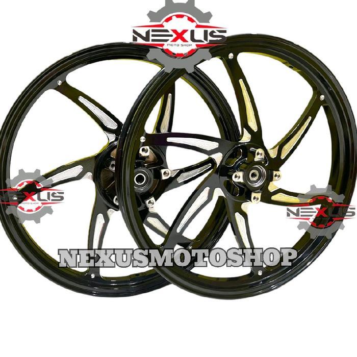 Velg Vnd Six Star V2 MX King 160x17 & 160x17 Velg Racing Vnd Six Star MX king - Hitam