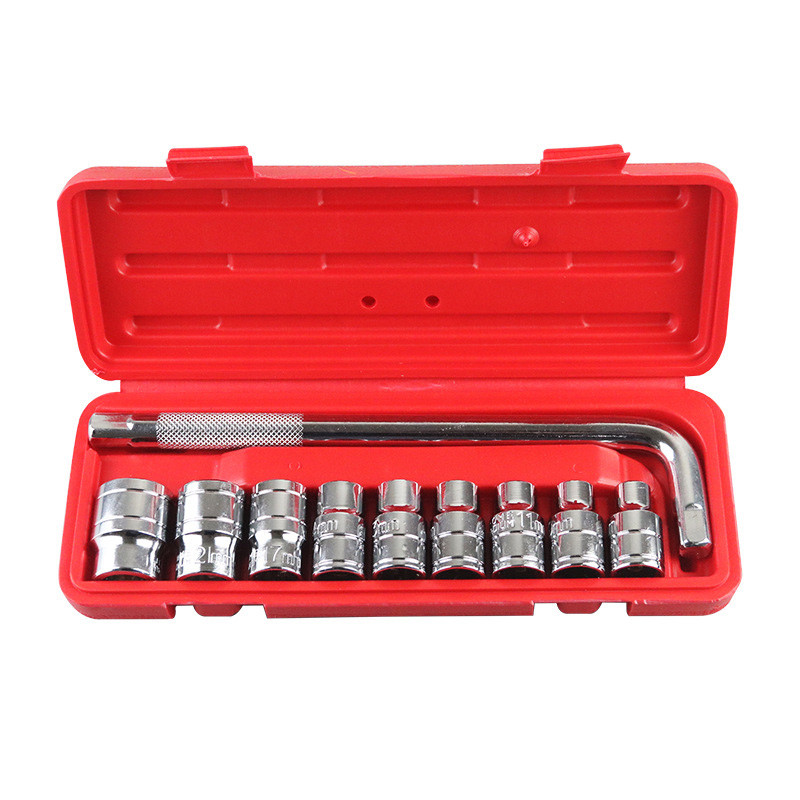Kunci Socket Wrench Set 10 Pcs Mata Sock Shock-Kunci Socket 10 pcs Sok Obeng Alat Bengkel Set COD

 