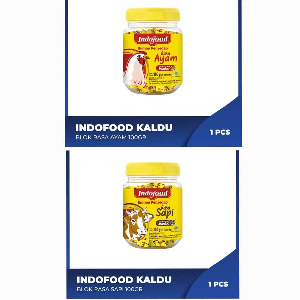 SJB Indofood Kaldu Blok Rasa Sapi, Kaldu Blok Rasa Ayam 100 gr