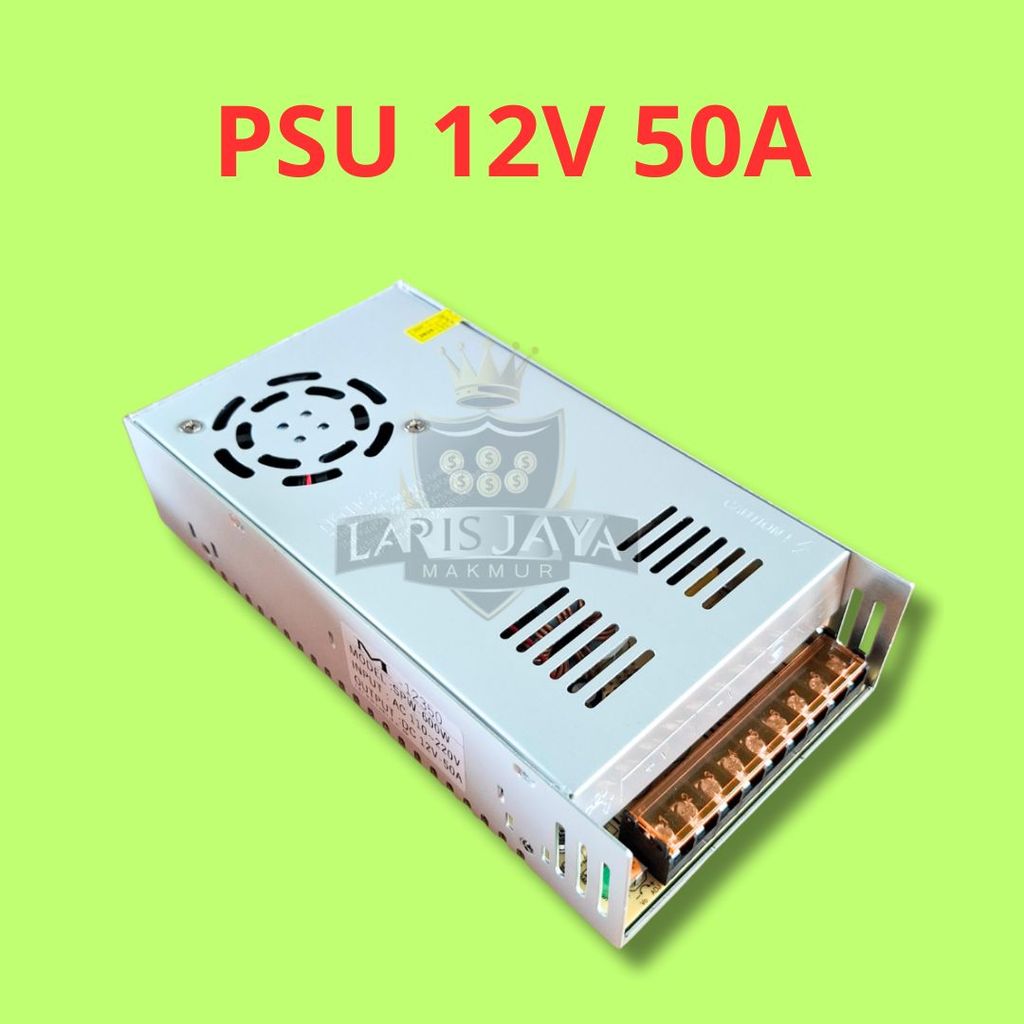 Power Supply SMPS 12V 50A 600 Watt Input Selector 110V 220V Output DC 12V 50A