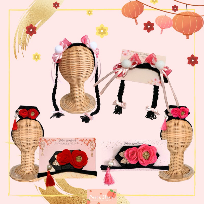 [BOLU] Baby Headband Imlek CNY | Aksesoris Rambut Bayi Lucu Hadiah Tahun Baru China