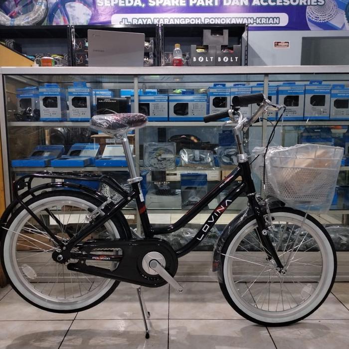 Sepeda Polygon Lovina 20 inchi sepeda mini anak perempuan - Hitam