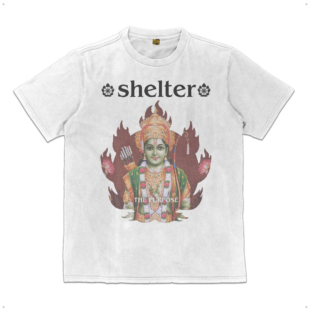 HOT Kaos Shelter The Purpose Hare Krishna Hardcore Punk Kaos Tebal T Shirt 16s Heavyweight Putih