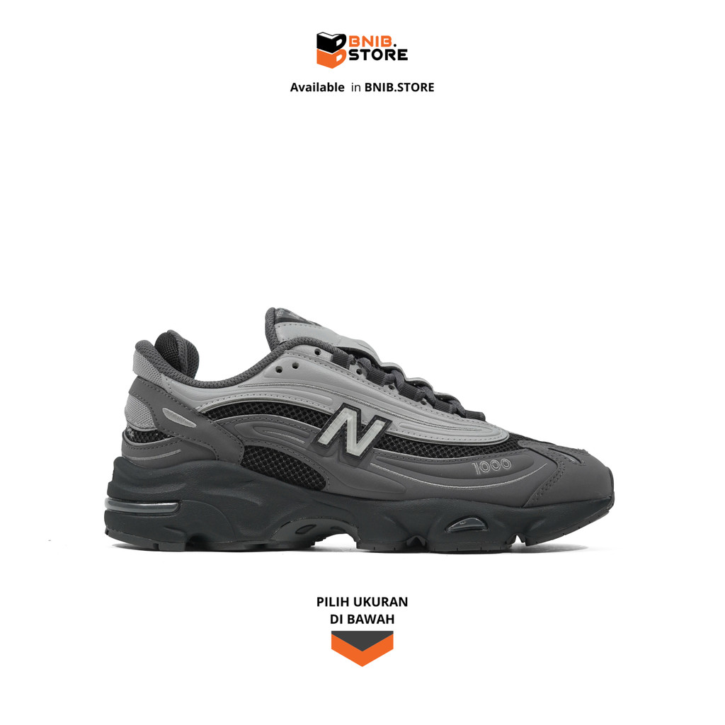 Sepatu Sneakers Pria NB 1000 Dark Grey Original