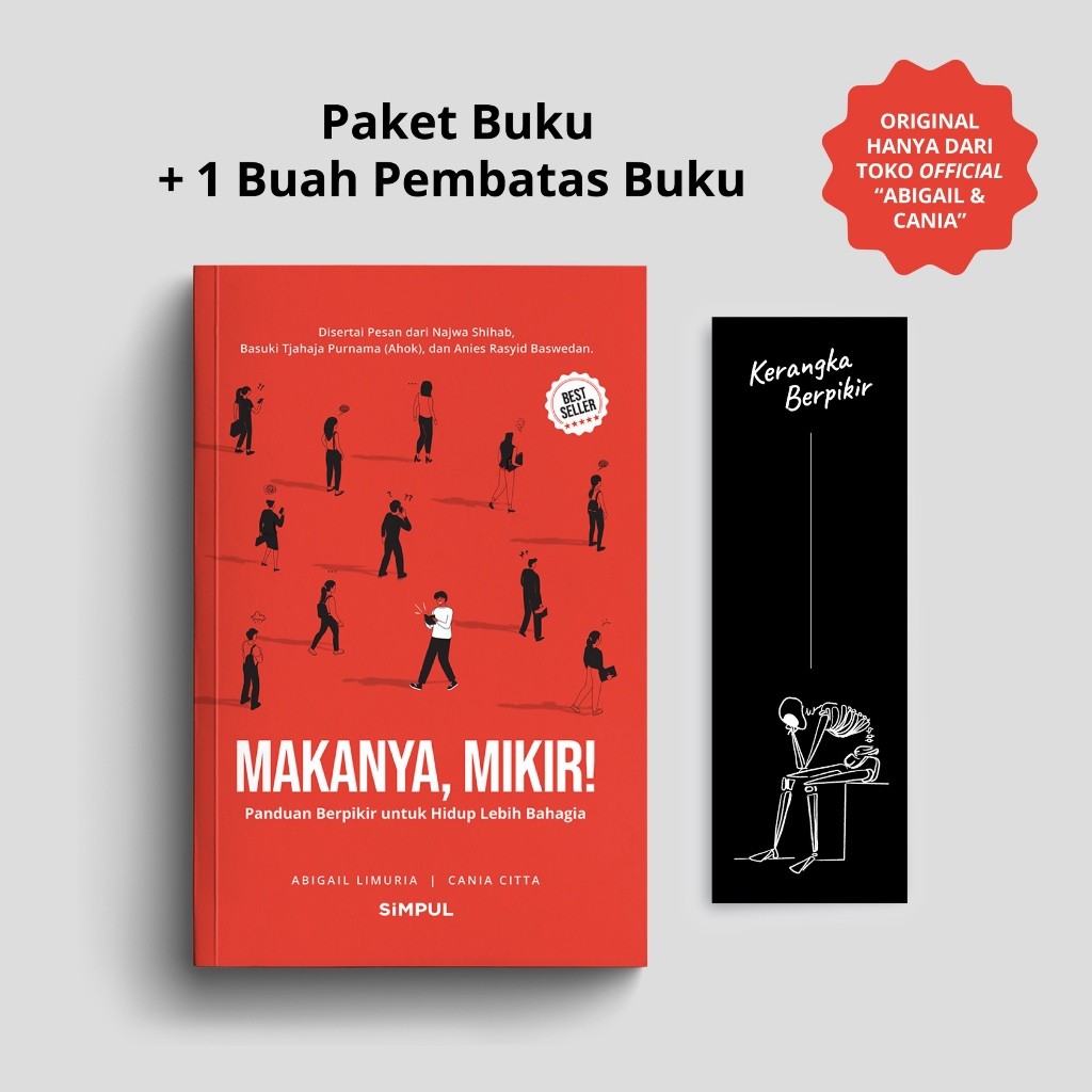 TERLARIS Buku Makanya, Mikir + 1 Pembatas Buku
