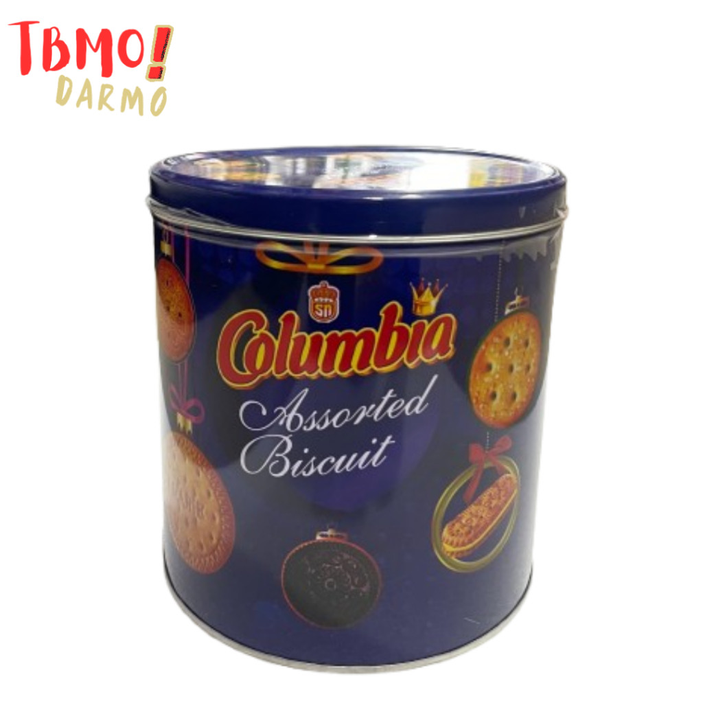 TBMODARMO BISKUIT ANEKA RASA COLUMBIA ASSORTED IN TIN 300GR KALENG