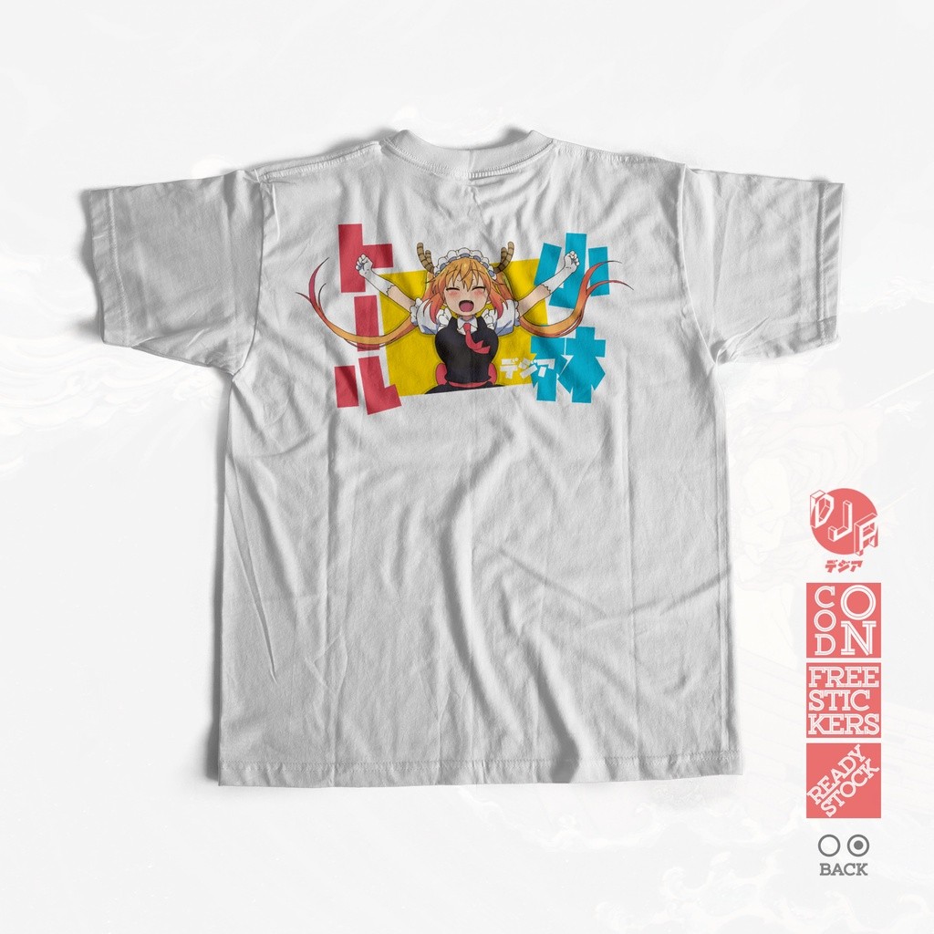Anime Merch Kaos TOHRU KOBAYASHI MAID DRAGON BAJU JEPANG ANIME MANGA T-Shirt DJA CLOTH