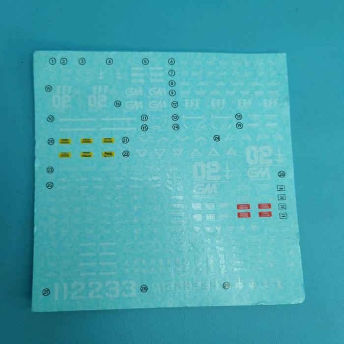 JMS HG HGUC 1/144 GM Spartan Water Slide Decal