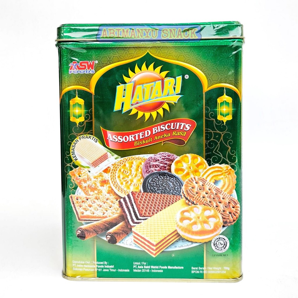 (Six-Six) hatari assorted biscuit 700 gr - biskuit hatari aneka rasa kemasan kaleng