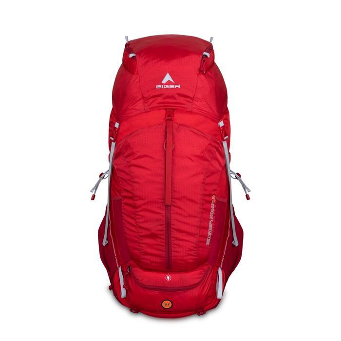 Tas Keril Eiger Excelsior 65L Backpack Tas Gunung Carrier Hiking - Red