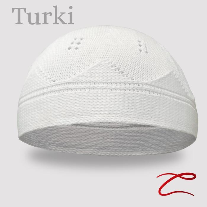 Promo Zeta Peci Rajut Tebal Elastics Polos Pria Dewasa Yaman,Turki  Kopiah Haji Songkok Muslim - Put