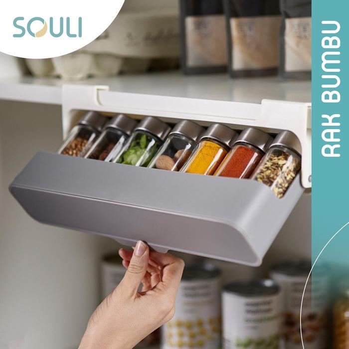 Souli - Rak Bumbu Dapur gantung GRATIS 6 Botol / Rak bumbu botol