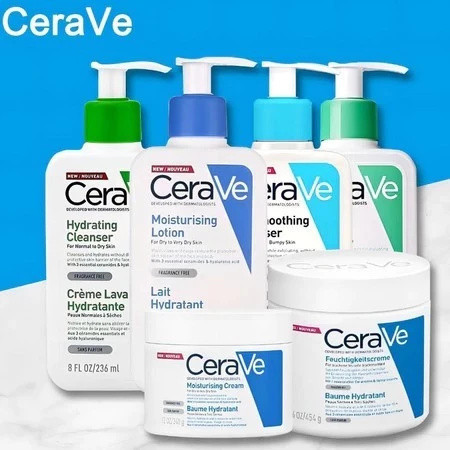 Cerave Body Moisturizing Lotion 236ml/Hydrating Cleanser 236ml/ Sa Smoothing 236ml / Foaming Facial 