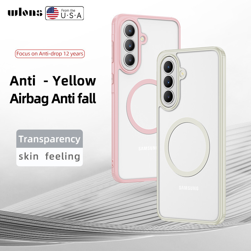Wlons Matte Case Untuk Samsung Galaxy A57 Shockproof Magnetic Hard Phone Cover
