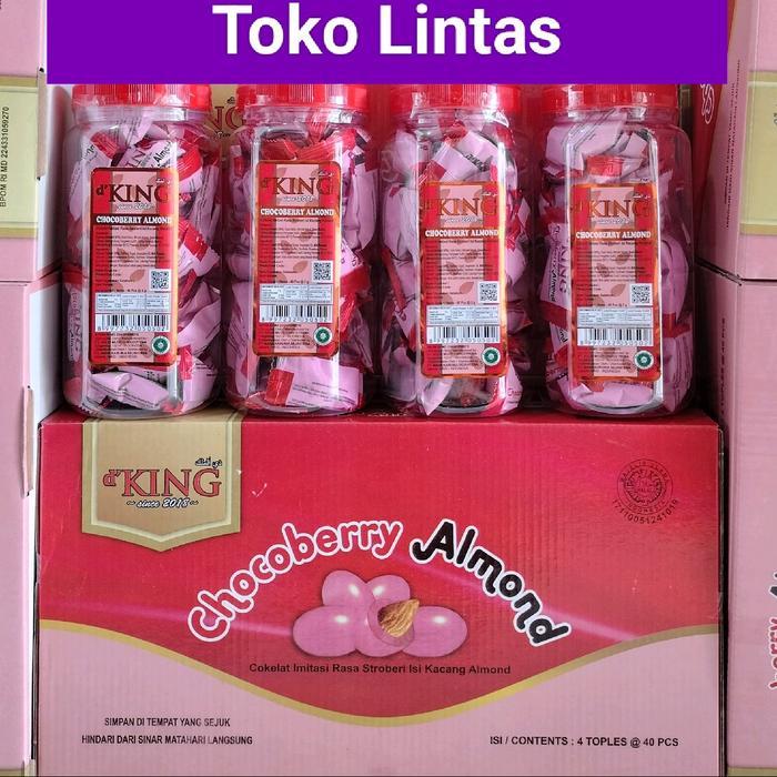 Promo Cokelat Kacang Almond Bonibol D'King Per Dus isi 4 Toples - Dus Almond