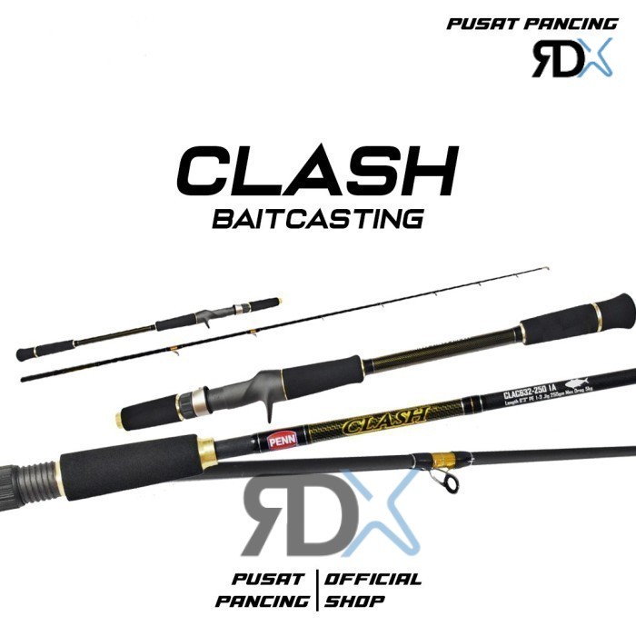 RDX Fishing - Joran Pancing PENN Clash OH Overhead Mancing Light Jigging Dasaran Overhead Fuji