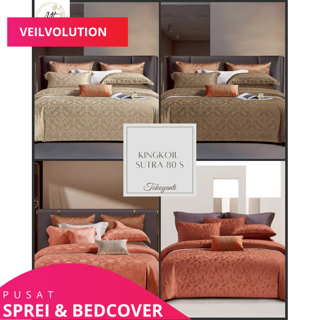 Kingkoil Sutra 80 s | Tencel Jaquard DOUBLE | Seprei Tencel Double (140-160-180-200)