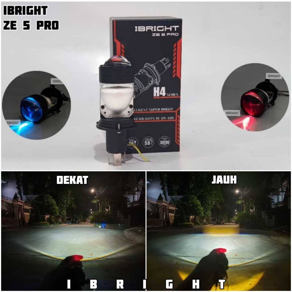 IBRIGHT ZE 0 - Lampu Utama H4 Projector Biled Laser
