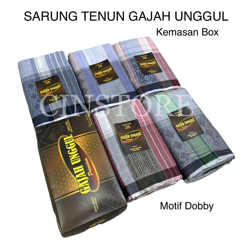 Sarung Gajah Unggul Dewasa Dobby Tenun Premium Sholat Pria Muslim Halus Adem Anti Kusut Grosir Ecer 