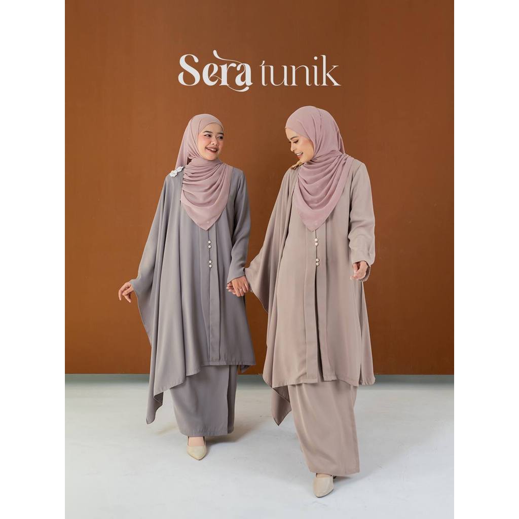 Azmiza-Tunik Sera(HANYA TUNIK SAJA)-Tunik Bahan Sahara Platinum