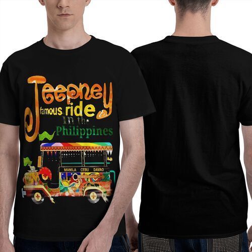 Kaos Jeepney Famous Ride in The Philippines Lengan Pendek Modis Trendi Berkualitas Tinggi Berbahan K