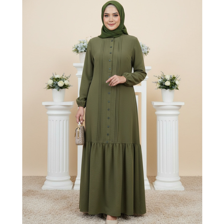 Dress pesta mewah elegan / gamis mirela model cantik trend baju maskini