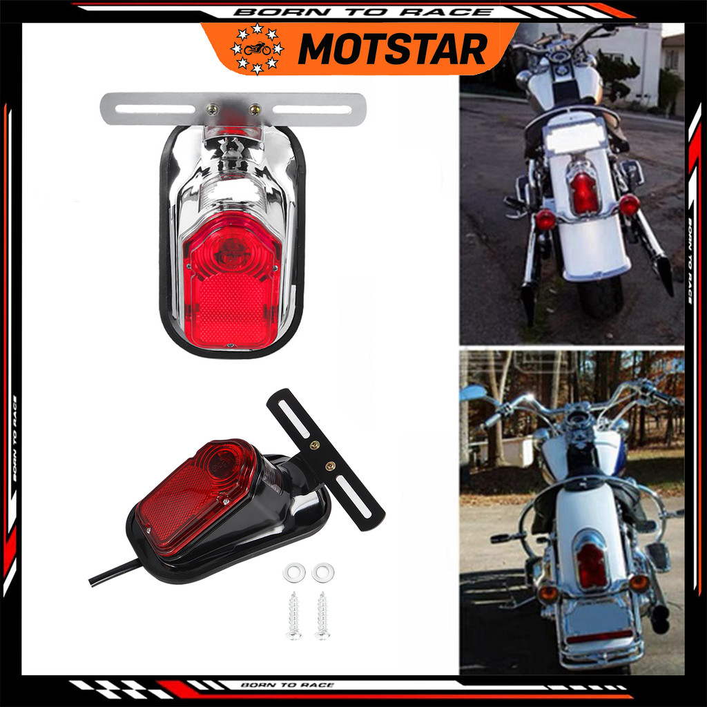 MOTSTAR Stoplamp Brussel . Lampu belakang motor custom . tail lamp Chopper Bobber Harley Davidson La
