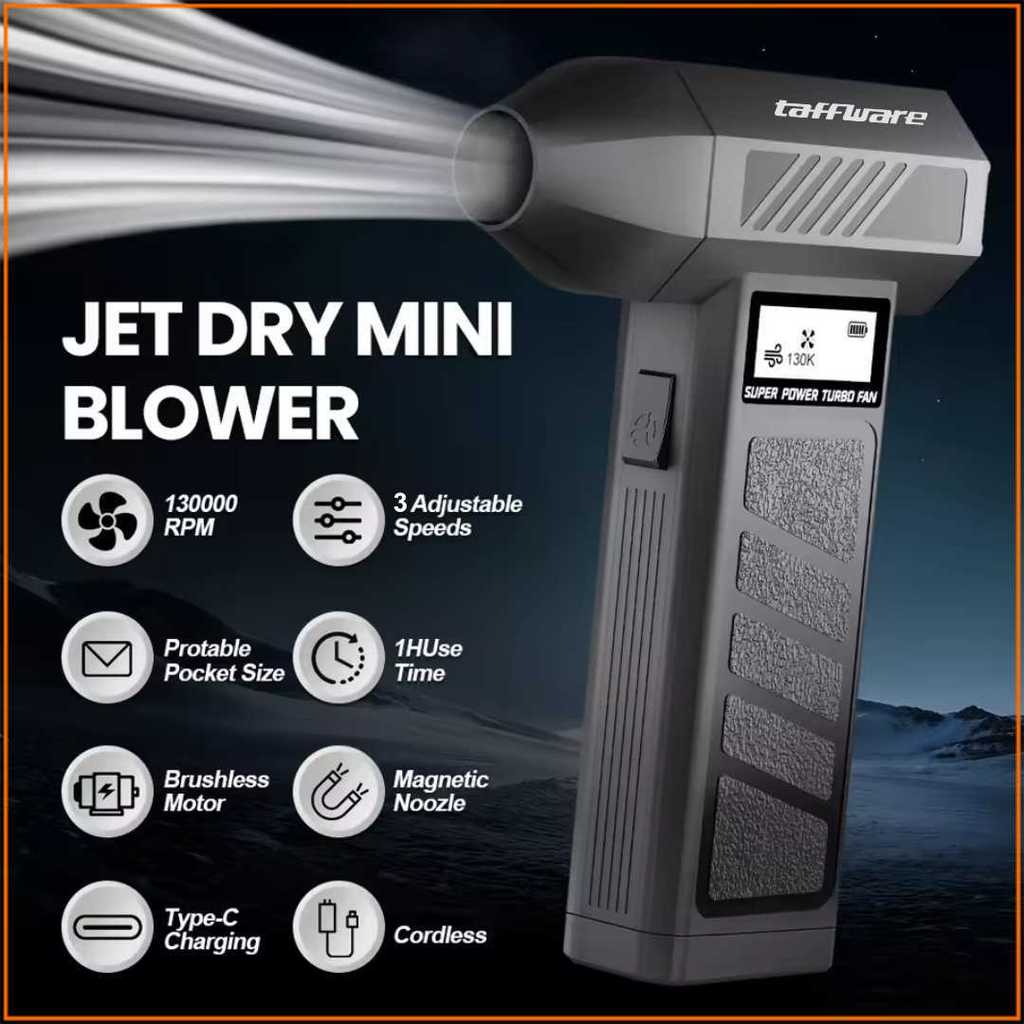 Taffware Mini Turbo Violent Air Blower Cordless Jet Portable 130000RPM - P30