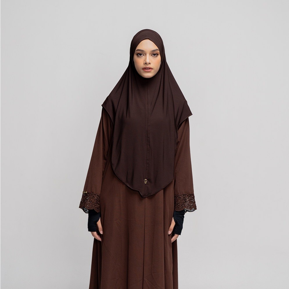 SETRAMALL    TUBITA - Zoya French Khimar Hijab Wanita Instant Syari Kerudung Polos Jilbab Umroh dan 