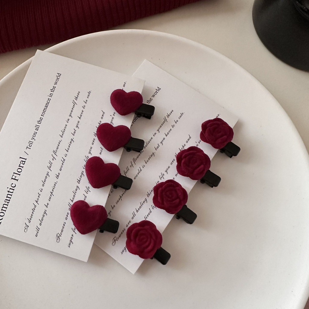 Jepit Rambut Model Bunga Mawar Mini Lucu Simple Klip Poni Gaya Korea Jepit Rambut Anak Mini Klip Pon