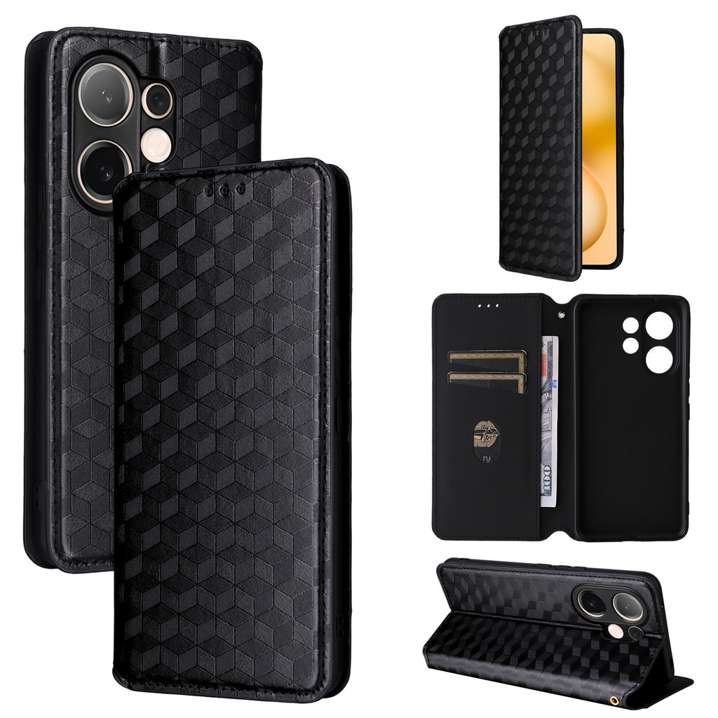 Kasus YYN Untuk Vivo V60 5G V60Lite Casing 3D tekstur flip cover kulit kasus Shockproof Phone Case c