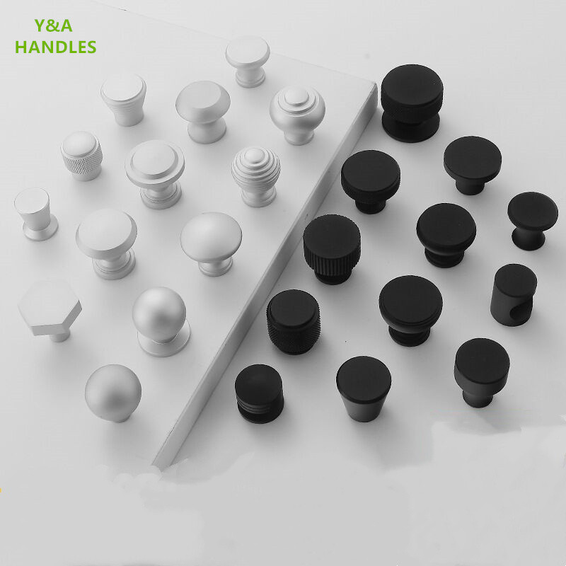 Gagang Laci Kabinet Furnitur Dapur, Gagang untuk Kenop Kabinet, Pintu, Laci, Furnitur Dapur, Hitam D