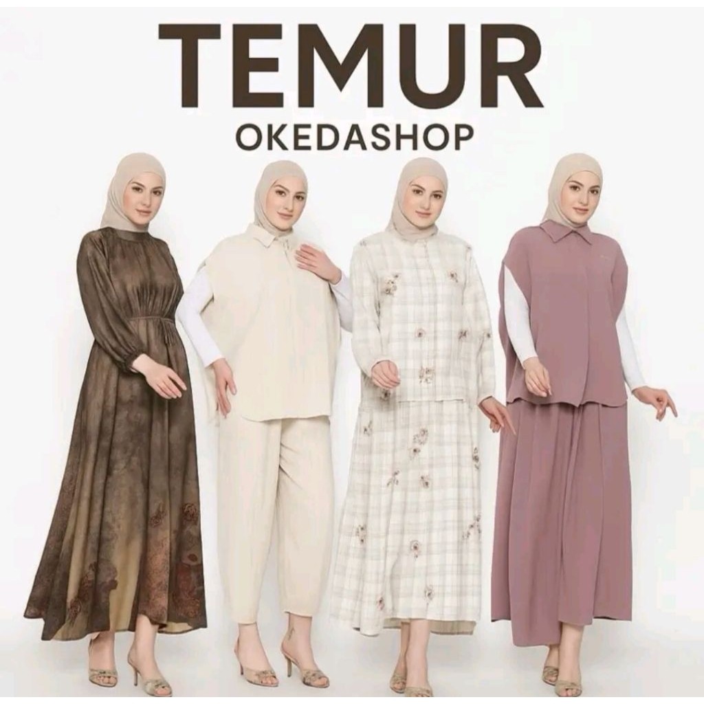 TERNASTORE Okedashop - TEMUR - Spesial Setelan Celana Dress Midi Tunik Setrok Wanita Okedashop