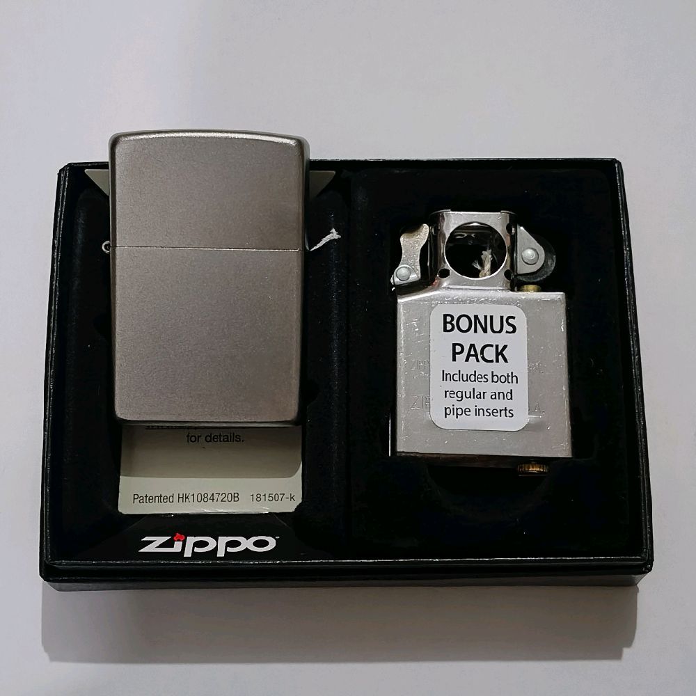 ZIPPO 205 SATIN COMBO SET INSERT PIPE  ORIGINAL