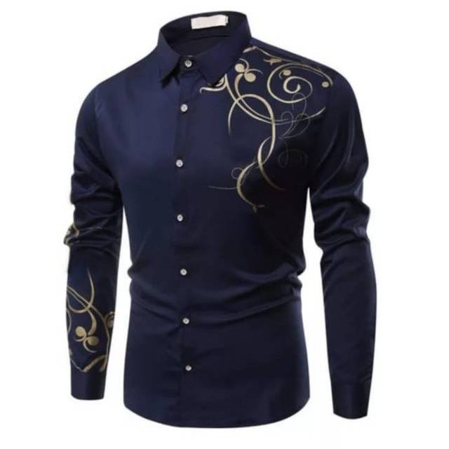 FIDERX  ANIMOS.Kemeja Kasual Pria FAMOUS