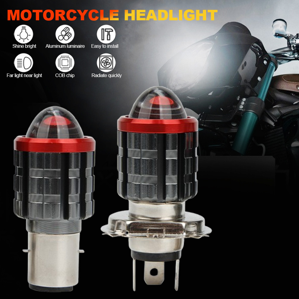 1 Buah Lampu Depan H4/H6 Plug and Play Lampu LED Motor 12V-80V 4800lm High Low Beam Aksesoris Skuter