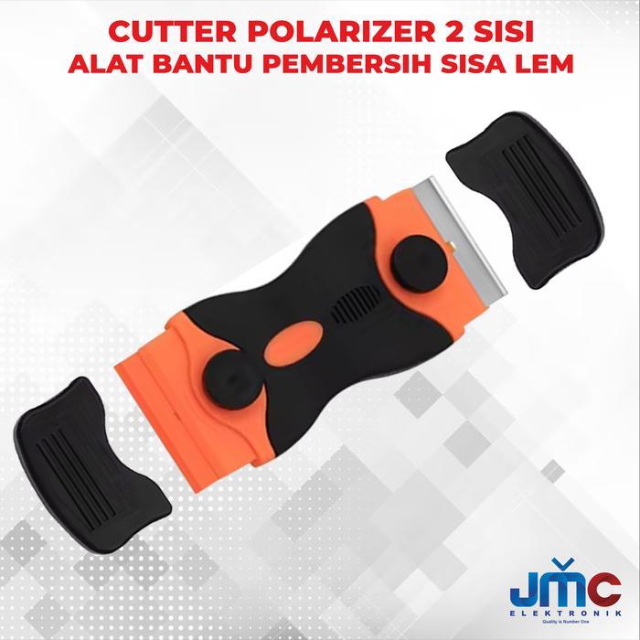 Cutter scapper pembersih pengikis sisa lem polarizer alat bantu pasang polarizer - Cutter 2 Sisi