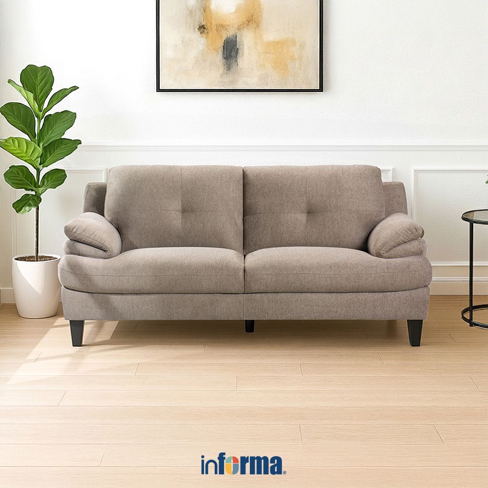 Informa Jackson Sofa Fabric - Cokelat Muda Sofa Ruang Tamu Kursi Sofa Sofa Minimalis Kursi Ruang Tam