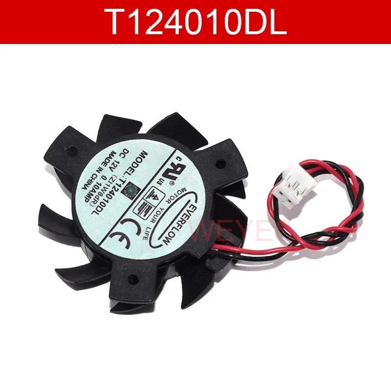 Original EVERFLOW T124010DL  DC12V 0.1A Two Lines Cooling Fan