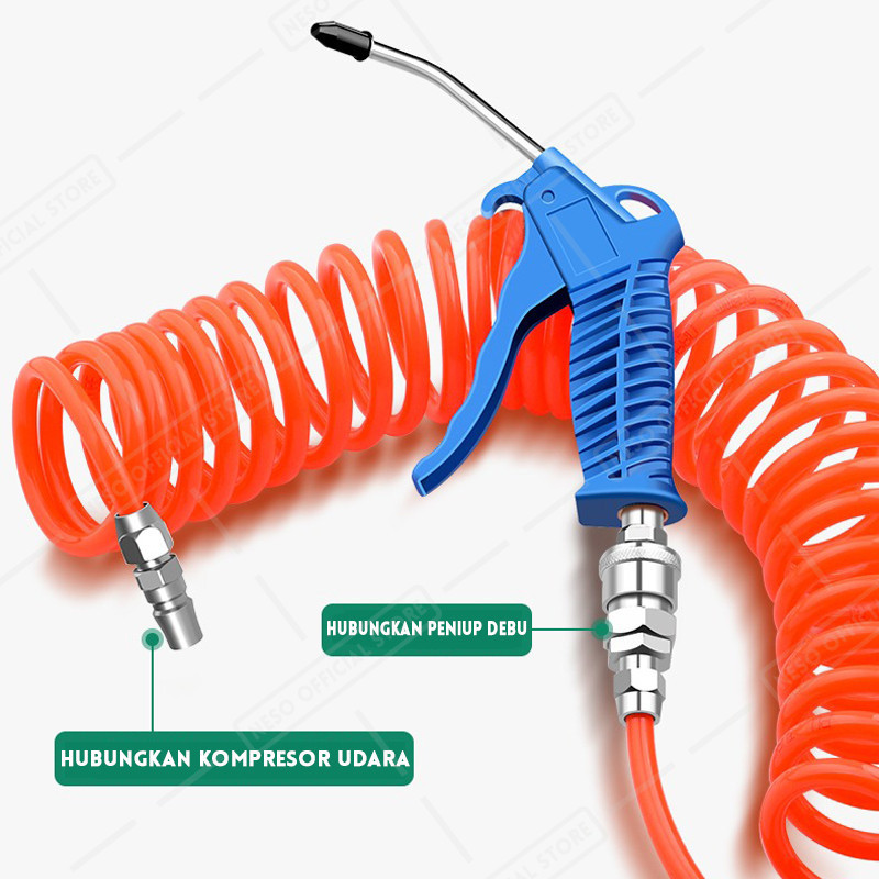 [ COD ] Selang Kompresor PE Recoil Hose Selang Compressor Sepiral - Merah