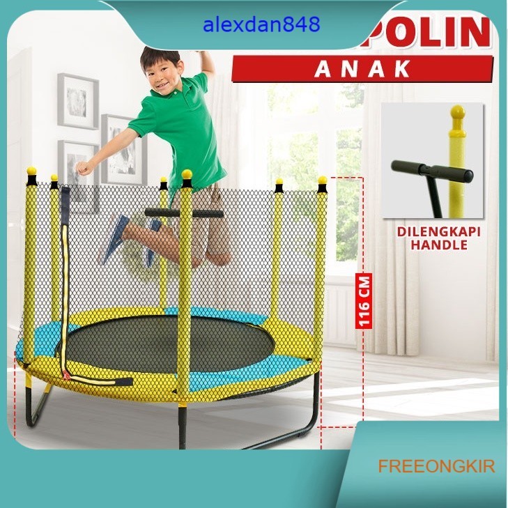 Trampolin Anak 60inch Mainan Lompat Trampoline Jump Bermain Lompat Outdoor Anak 067-17
