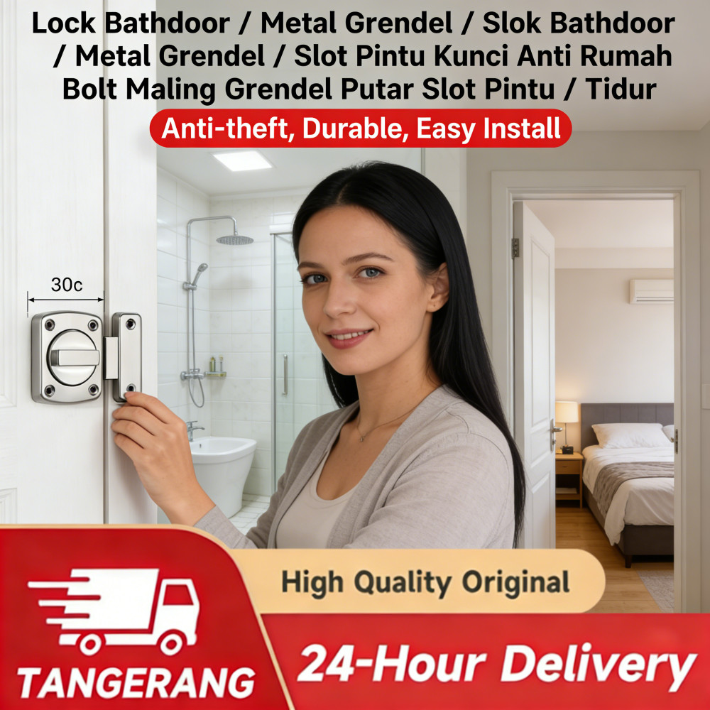 Rumah Bolt Pintu Selot Kunci Metal Maling Anti Grendel Putar Grendel Slot Tidur