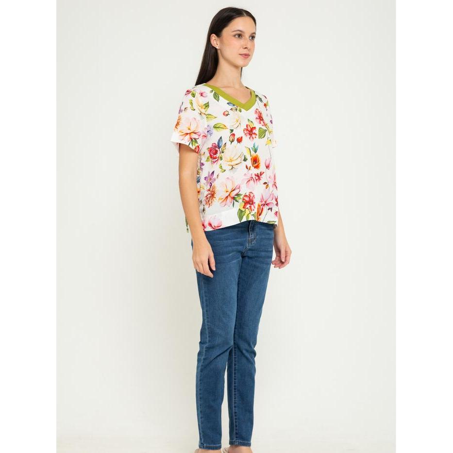 N2 Blouse - Blus Atasan Wanita Katun N591 - Putih, M (T2)