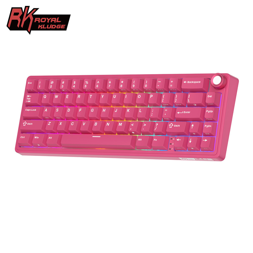 RK Royal Kludge RK R65 Berry Red Gasket Wired Hot Swapple Mechanical Keyboard