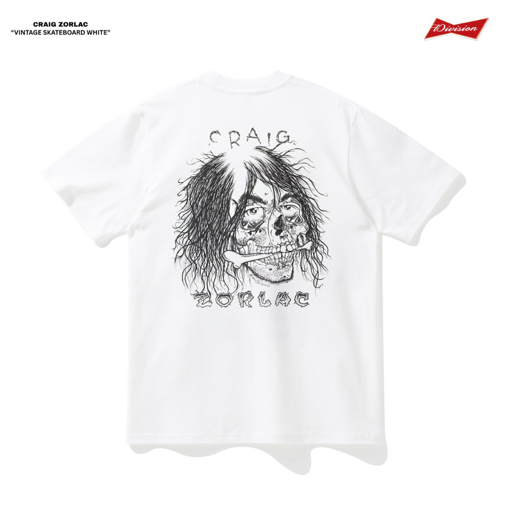 (COD) Craig Zorlac Tshirt - White | Baju Skateboard